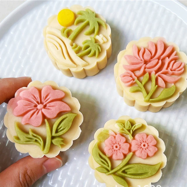 Mini Square Flower Mooncake Mold Set 3D Flowers Pattern Plunger Cookie  Cutter Pastry Cake Decorating Tools Baking Accessories - AliExpress