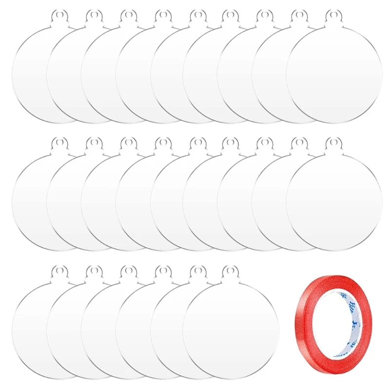 

Прозрачные круглые акриловые рождественские украшения, прозрачное рождественское украшение своими руками