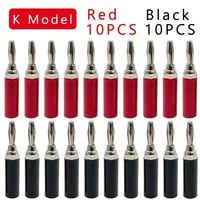 10/20Pcs Banana Connector Plug Jack Gold Plated Musical Sound Audio Speaker 4MM Banana Plugs For Audio Video Speaker Terminal 5
