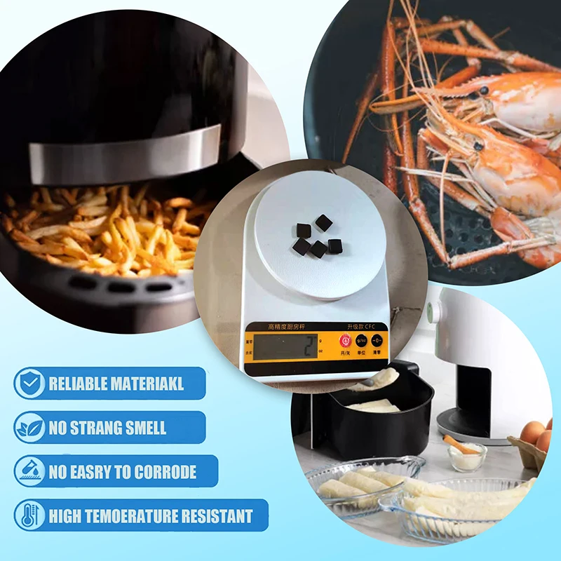 5pcs Air Fryer Rubber Pieces Easy To Install & Remove Air Fryer Replacement Rubber Tips Odorless Silicone Rubbers kitchen tools rubber sealing ring