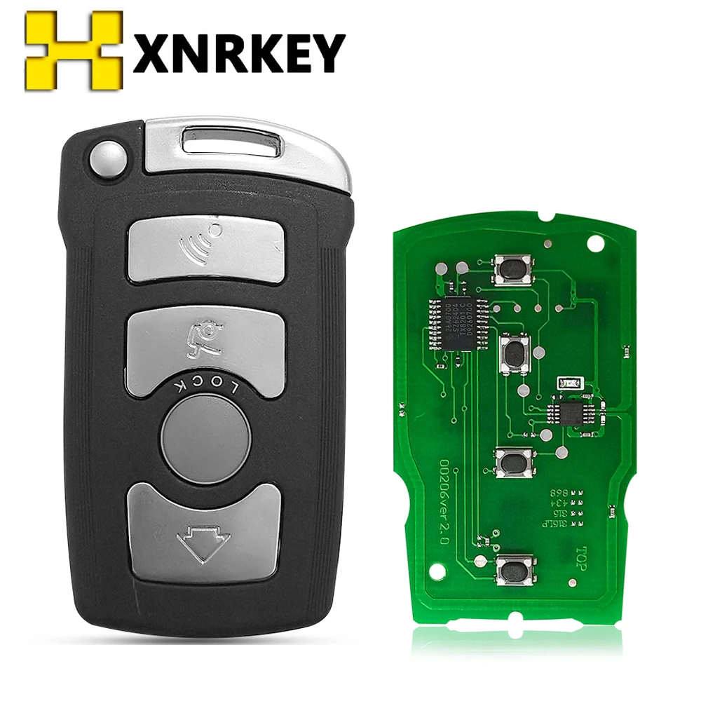 XNRKEY CAS1 System Half Smart Card Remote Car Key Fob 315/315LP/433Mhz /868Mhz for BMW 7 SERIES E65 E66 PCF7945 HU92 remtekey smart remote control fob 315lp for bmw 7 series e65 e66 with chip id46 pcf7945 cas1 hu92 uncut 4 button lx 8766 s