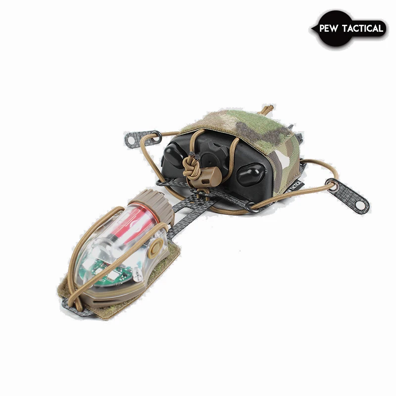 Tactical Helmet Battery Bag T Shape Frame Battery Case Pouch Helmet Paste Attached Pouch Storage