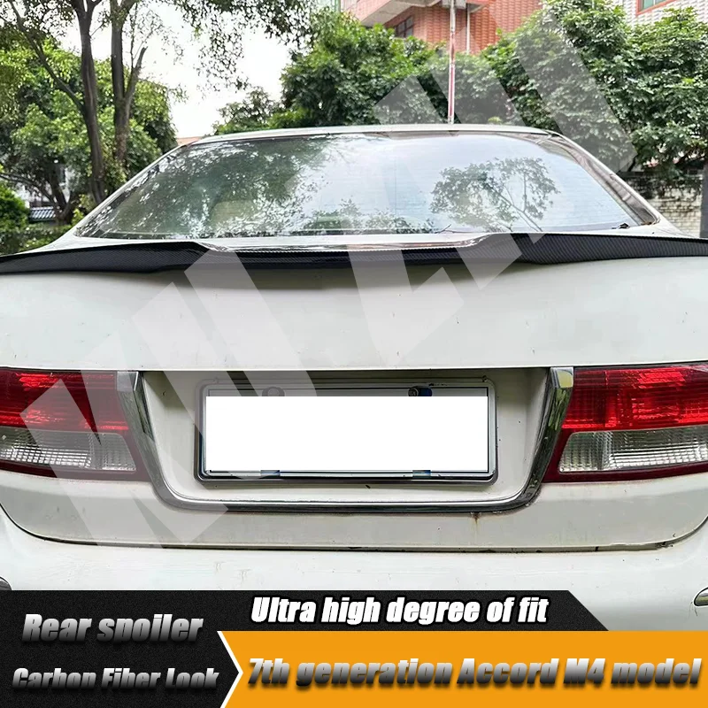 

Rear Spoiler For Honda Accord 7th Car Rear Wing Rear Boot Trunk Lip Carbon Fiber Spoiler M4 Styling 2003 2004 2005 2006 2007