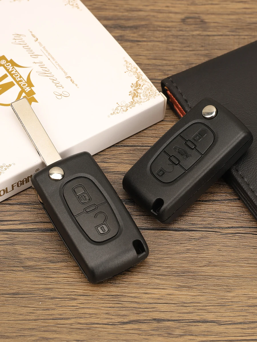 LIXIANG 2/3 Buttons Flip Folding Remote Car key Shell For peugeot 107 206 307 407 408 For Citroen C2 C3 C4 C5 C6 CE0523/0536 6
