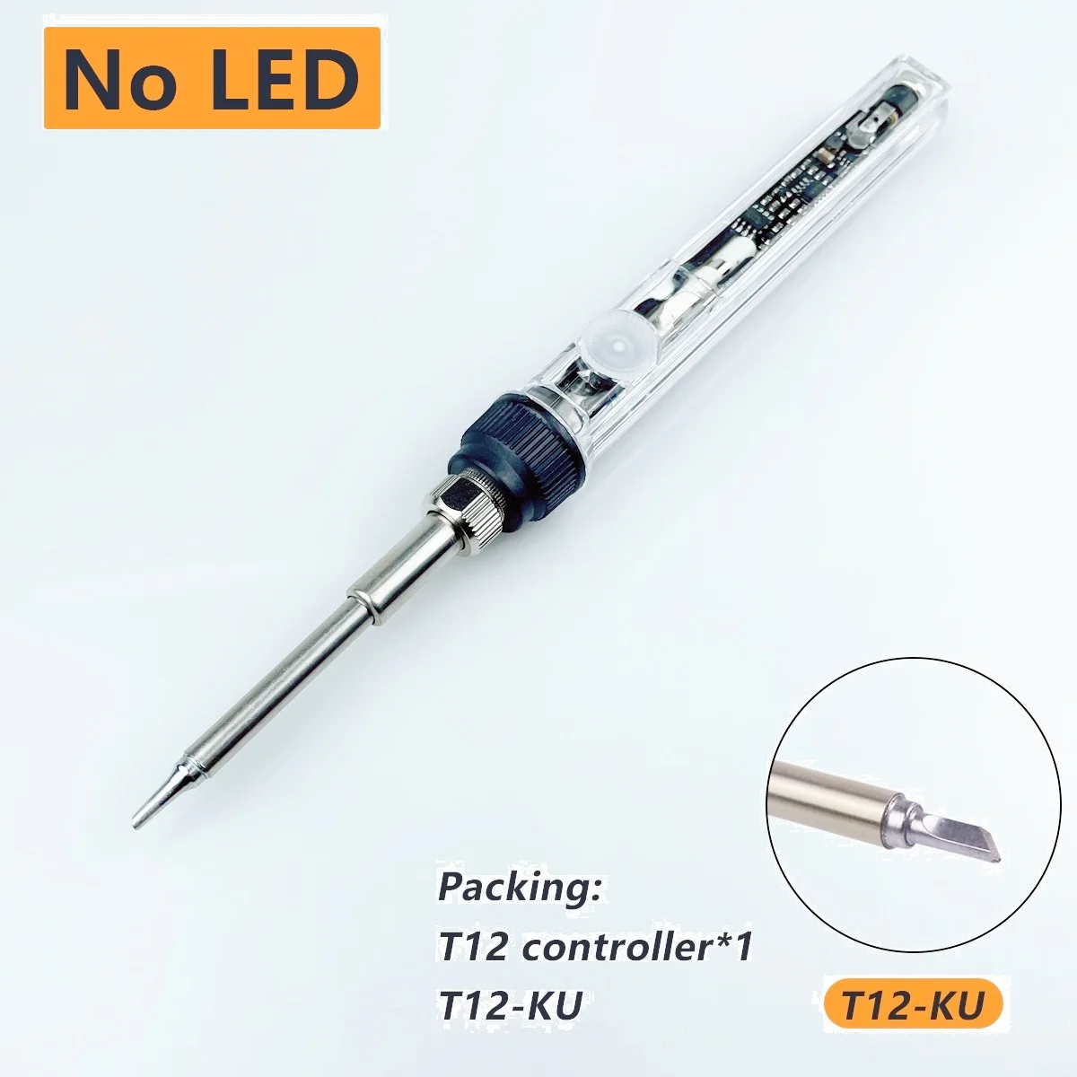 cheap stick welder DC24V 72W T12 Mini electric soldering iron adjustable temperature NO-digital display Transparent plastic shell handle hot air soldering Welding Equipment