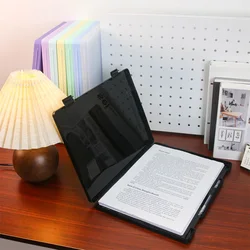 A4 Transparent Large Capacity Multifunctional Storage Box for Documents and Certificates (Black)