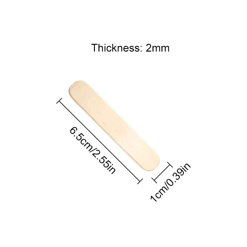 Description Picture 6 of item50pcs Natural Wooden Ice Cream Popsicle Sticks Wood Stick Ice Cream Spoon Hand Art Ice Cream Ice Cube Lollipop Cake Tools