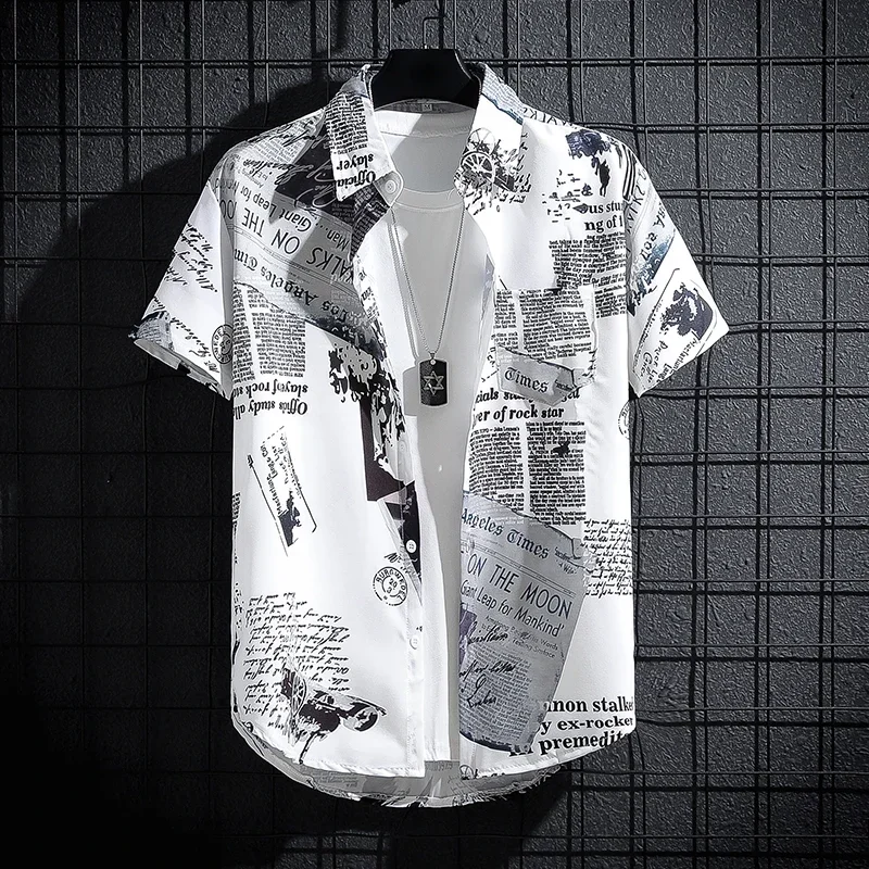 Men's Summer Short Sleeve Flower Shirt Beach Sets Hawaiian Island Style Retro Casual Thin Shirt Hawaiian