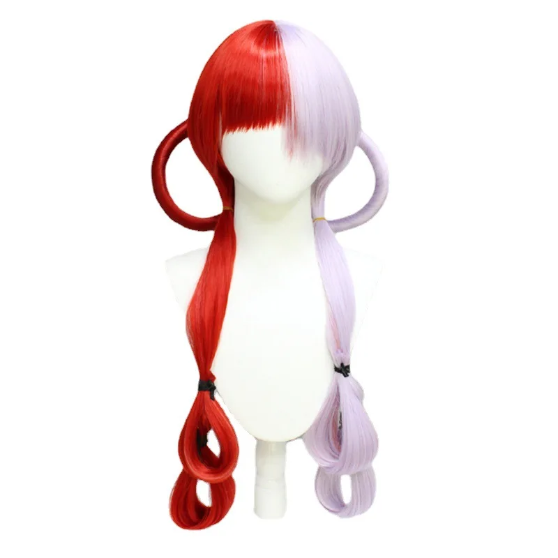 

Red and Purple Wig Anime Cosplay Wigs Long Half Red Half Purple Synthetic Hair Halloween Party Costume Cosplay Wig