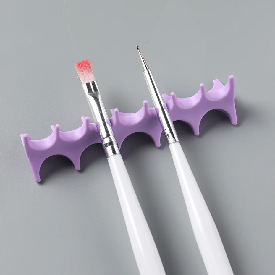 Soft Silicone Nail Pen Holder Brush Rack Shelf UV Gel thumbnail 6