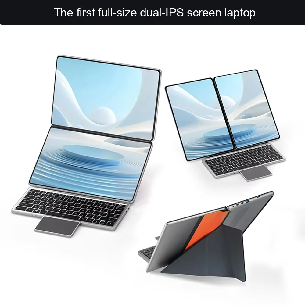 GLF-S2 كمبيوتر محمول بشاشة مزدوجة 10.9 + 10.95 بوصة ويندوز 11 شاشة تعمل باللمس إنتل i3 1215U N100 WIFI 6 كمبيوتر محمول لوحي