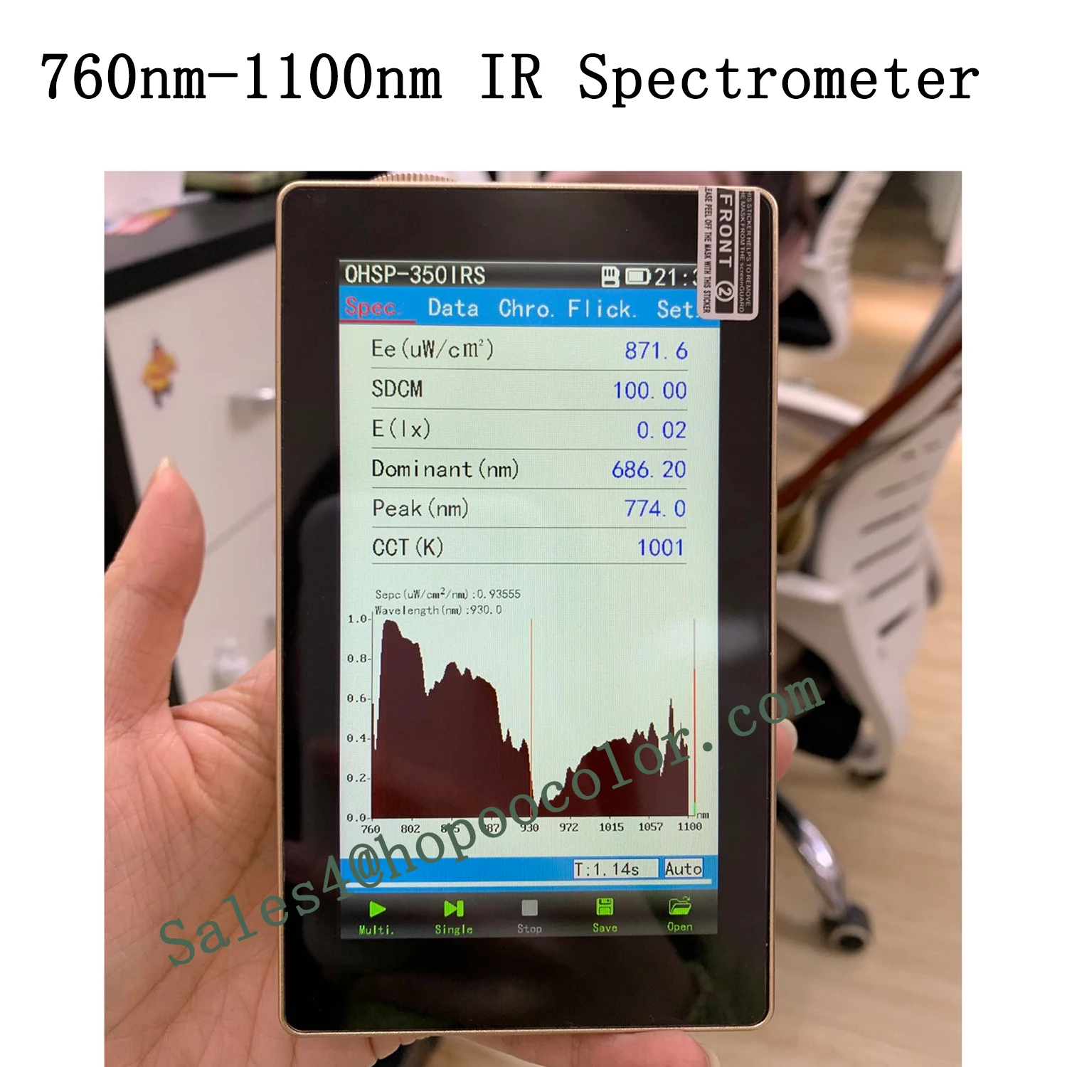 OHSP350IRS Infrared Spectrometer 760nmn 1100nm for wavelength and
