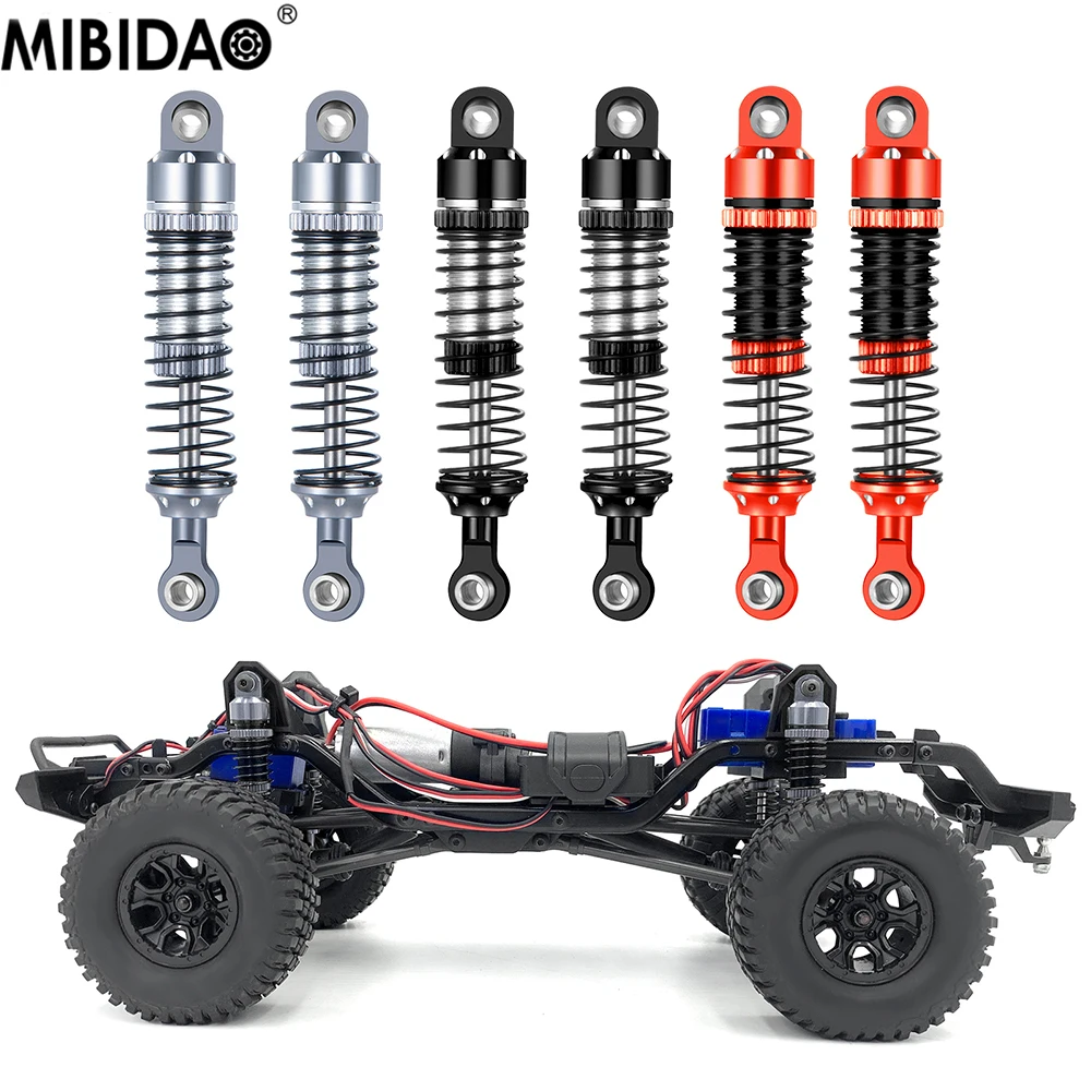 

Алюминиевые амортизаторы MIBIDAO 4 шт., передний и задний амортизатор для 1/18 дюйма, детали для радиоуправляемых автомобилей на гусеничном ходу