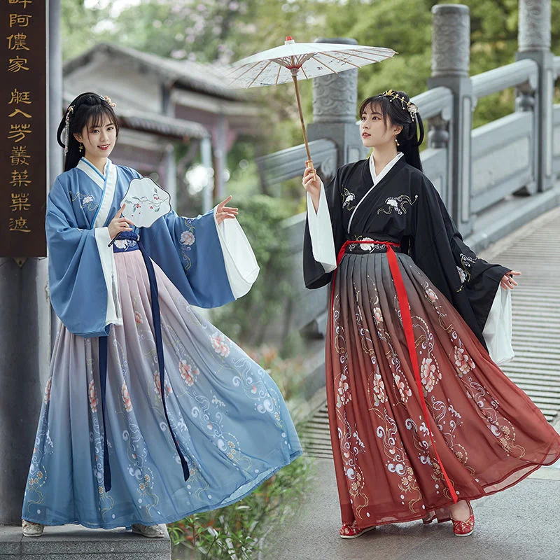 

Hanfu Dress Women Ancient Chinese Traditional Embroidery Hanfu Female Fairy Cosplay Costume Dress Blue Hanfu For Women