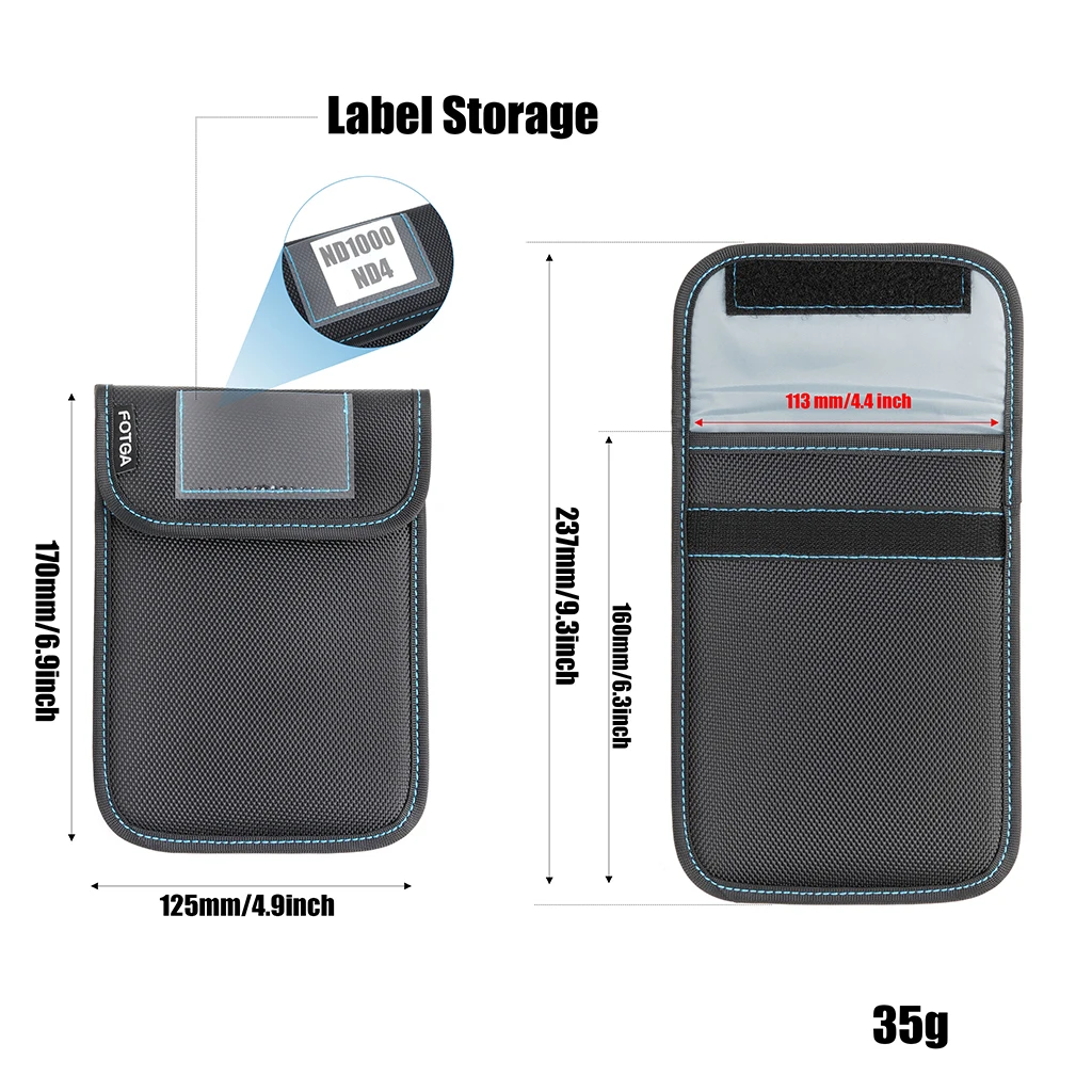 Lens Filter Bag UV ND CPL Filter Protection Bag Square 100x150mm 4X5.65 Camera Pouch Carrying Case Photography camera accessories