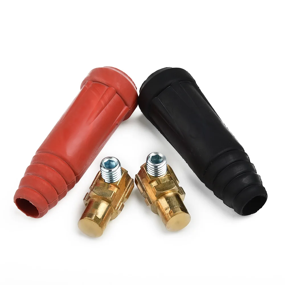 Welding Machine 2pcs TIG Welding Cable Panel Male Connector Plug DKJ10-25 200Amp Euro Style Connection Quick Fitting