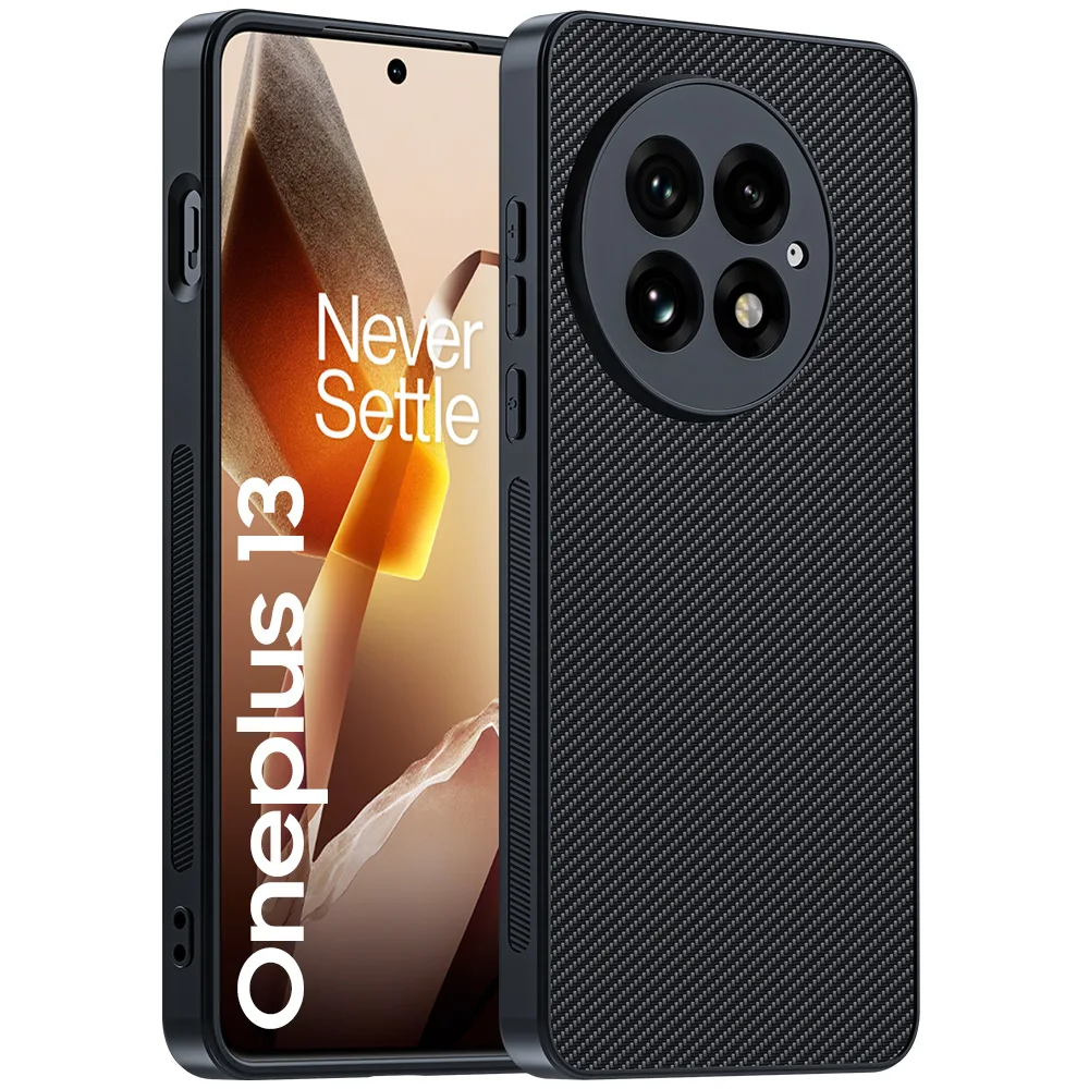 Luxury Shockproof PU-Leather Fiber Texture Phone Cover
