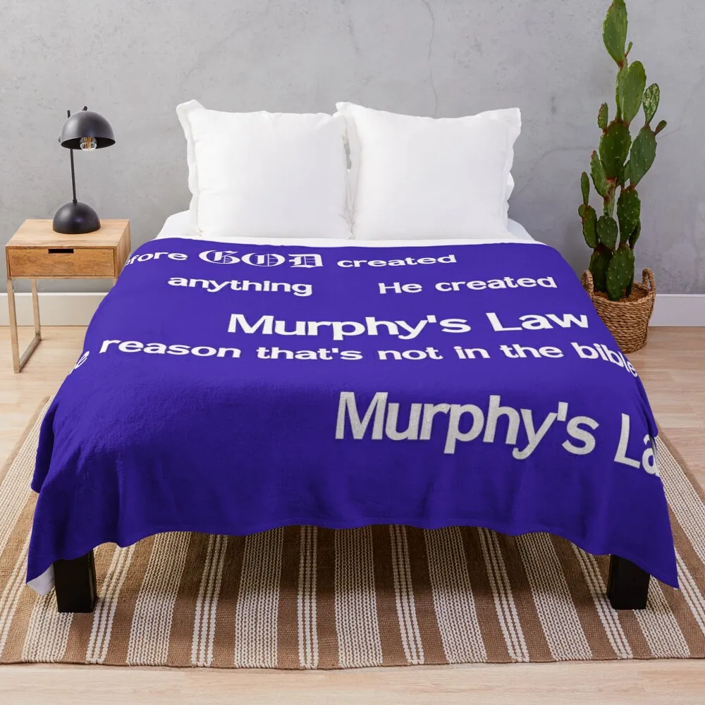 

God created Murphy's law Throw Blanket throw blanket for sofa Luxury Blanket