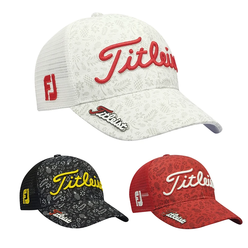 2021 new golf with mark baseball cap breathable casual mesh adjustable brand hat |