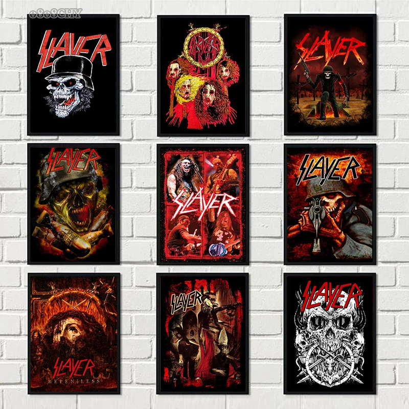 SlayerHeavyMetalRockBandAlbumPostersCanvasPrintsPaintingNordicWallArtPicturesfor