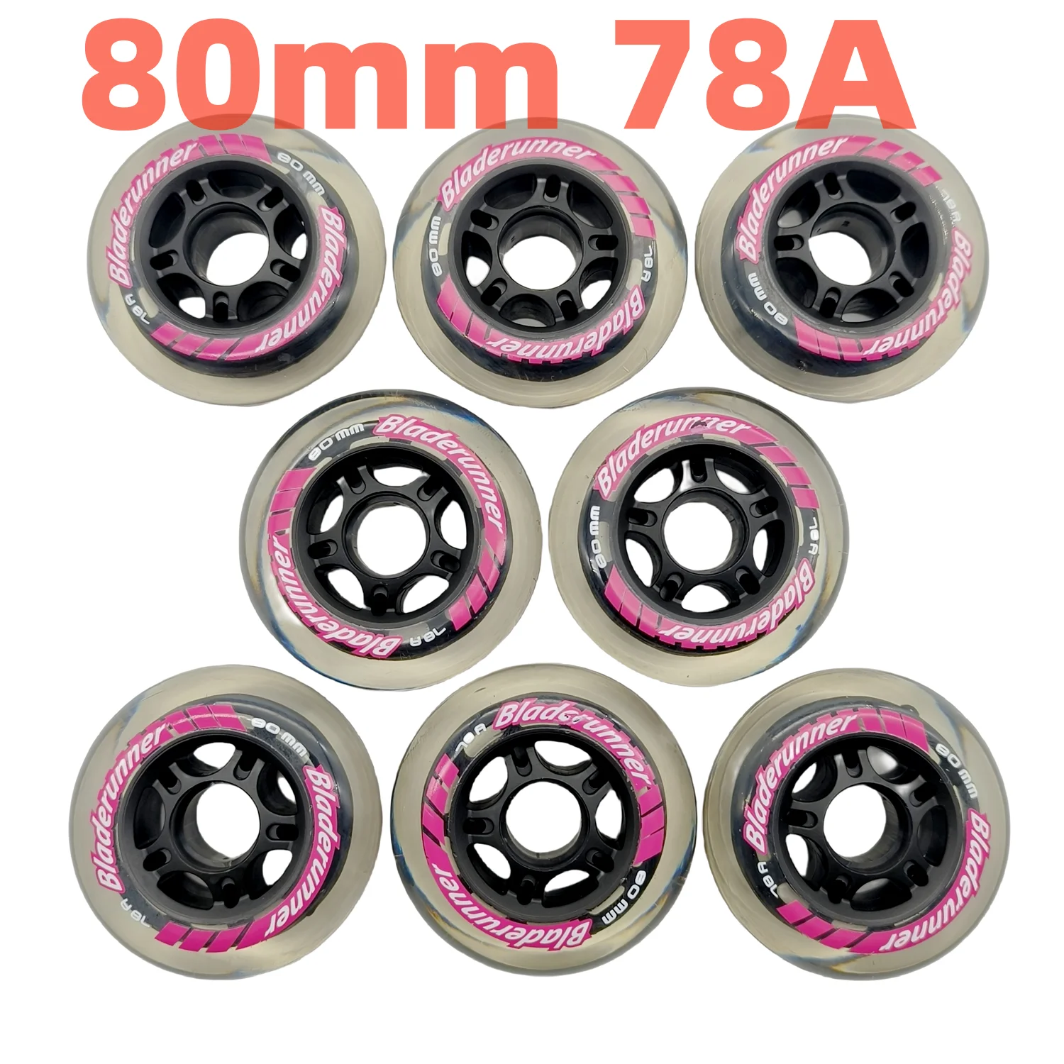 Inline Skate Wheel 80mm 80x24mm 78A 8wheels/lot