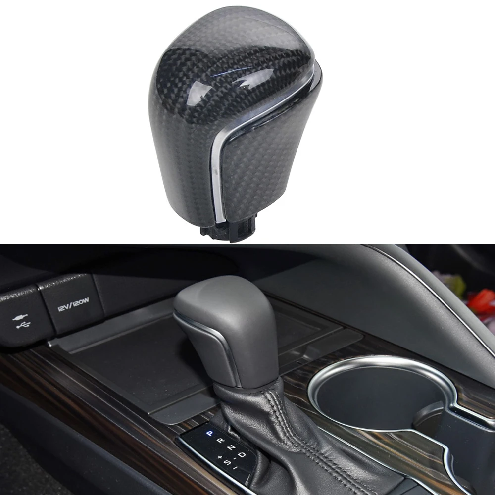 

Carbon Fiber Central Console Gear Shift Knob Cover Trim Fits for Toyota Camry 2018 2019 2020