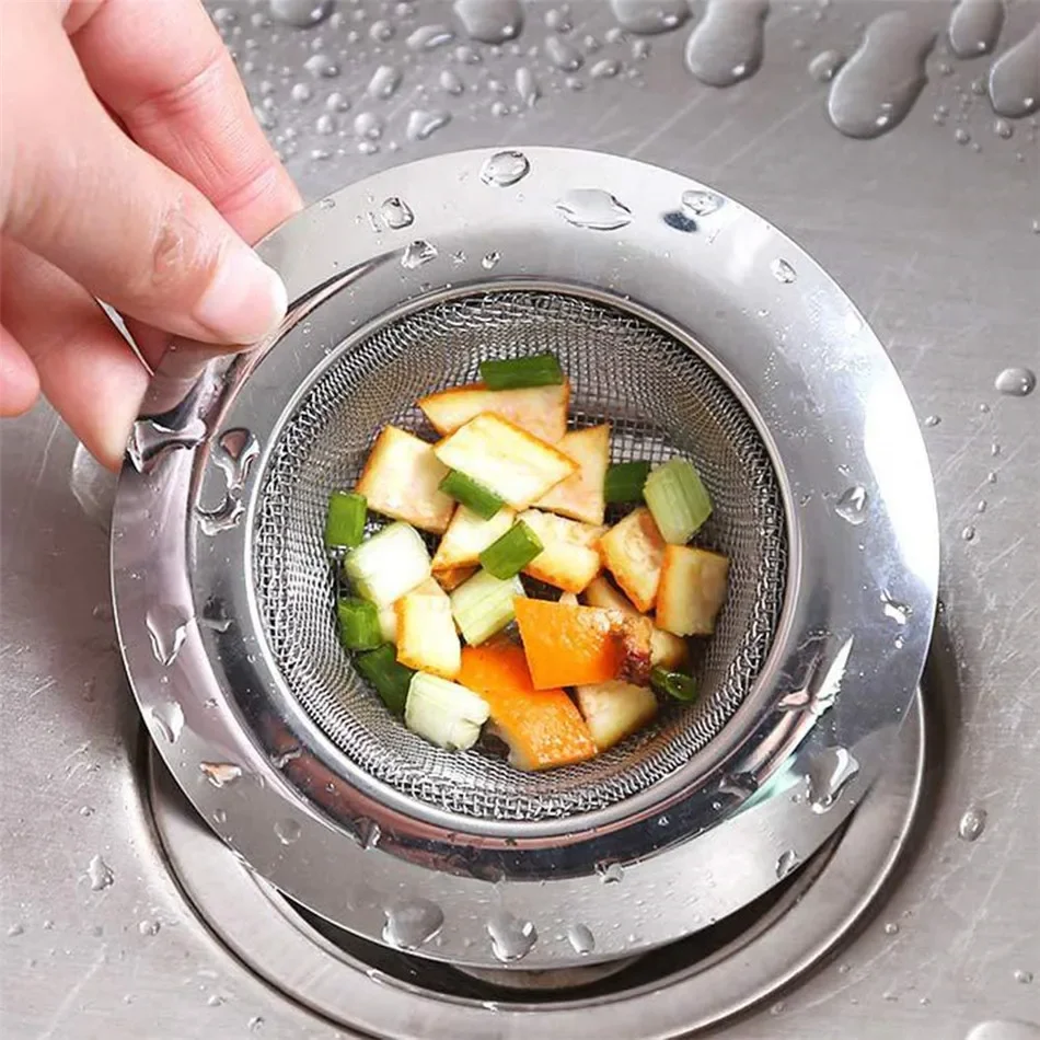 1/3/5pc Kitchen Sink Filter Stainless Steel Mesh Strainer