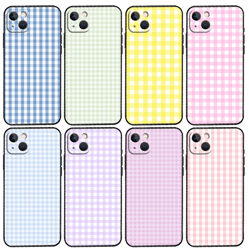 Pastel Gingham Pattern Phone Case