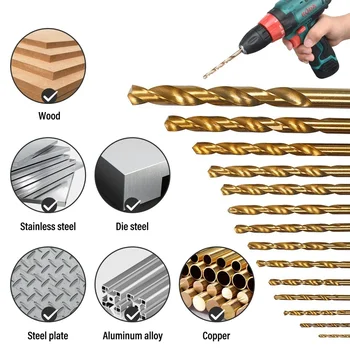 99Pcs Titanium Drill Bit Set 4