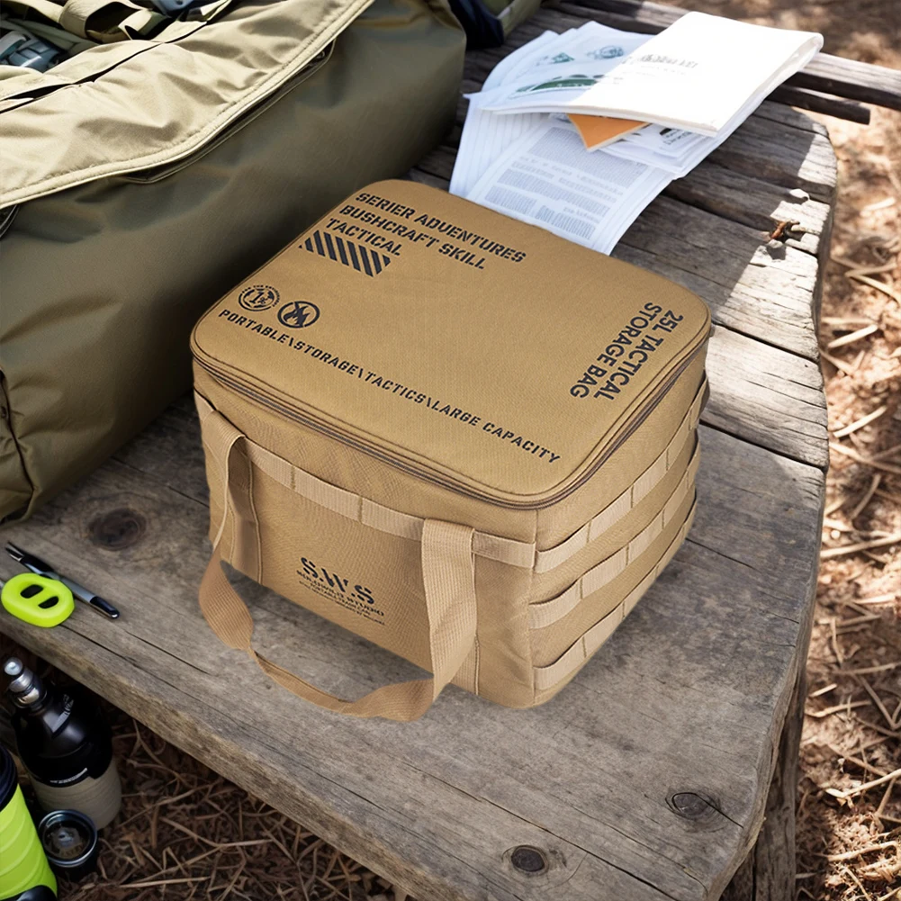 25L Camping Storage Bag Waterproof Travel Tableware Handbag Multifunctional Gas Stove Canister Carry Bag for Outdoor Picnic Tool 3