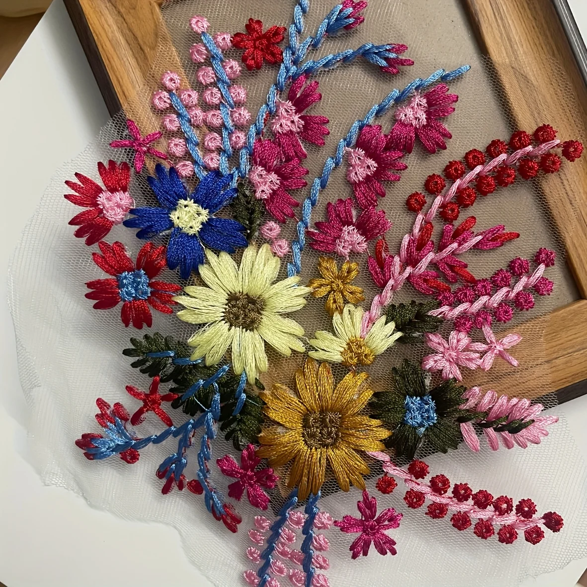 1/2/5 قطعة النمط الرعوي التطريز الزهور الدانتيل زهرة التصحيح الملابس الدنيم سترة فستان الديكور Applique بها بنفسك زين اكسسوارات