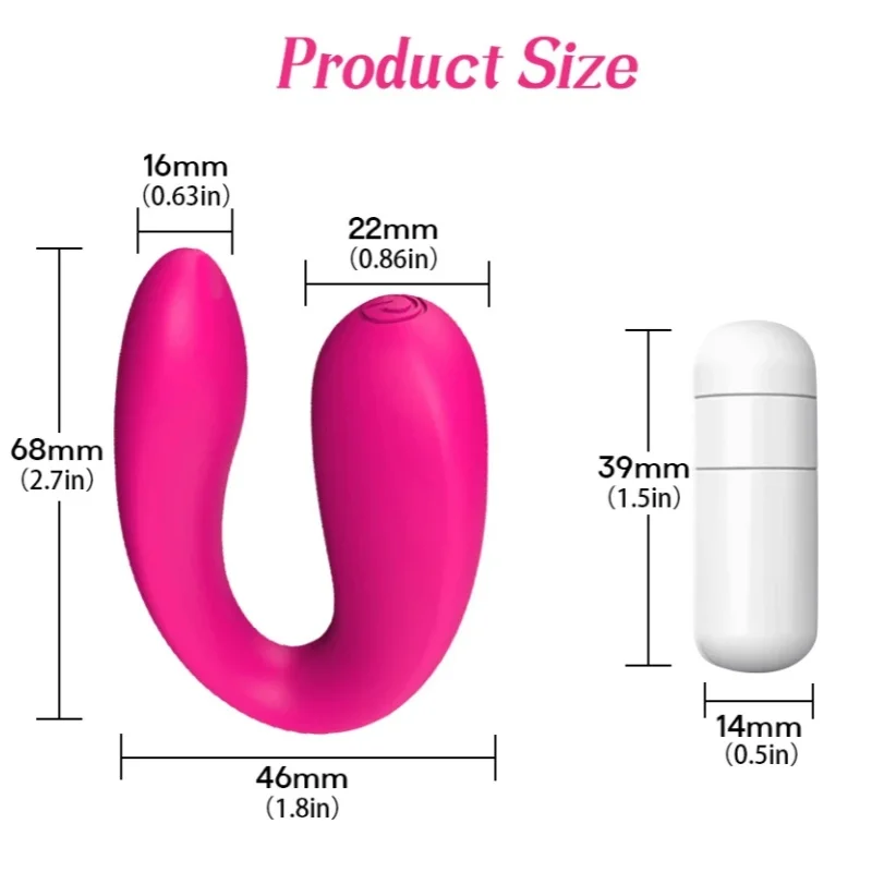 U-Shape Clitoral Stimulator Wearable Female Sex Toy Vaginal Vibrator G-spot Massager Small Powerful Bullet Vibrator Portable