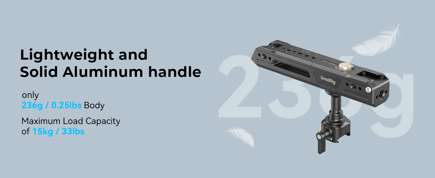 Rotating Top Handle with NATO Clamp Lightweight NATO Top Handle for Camera Cage
