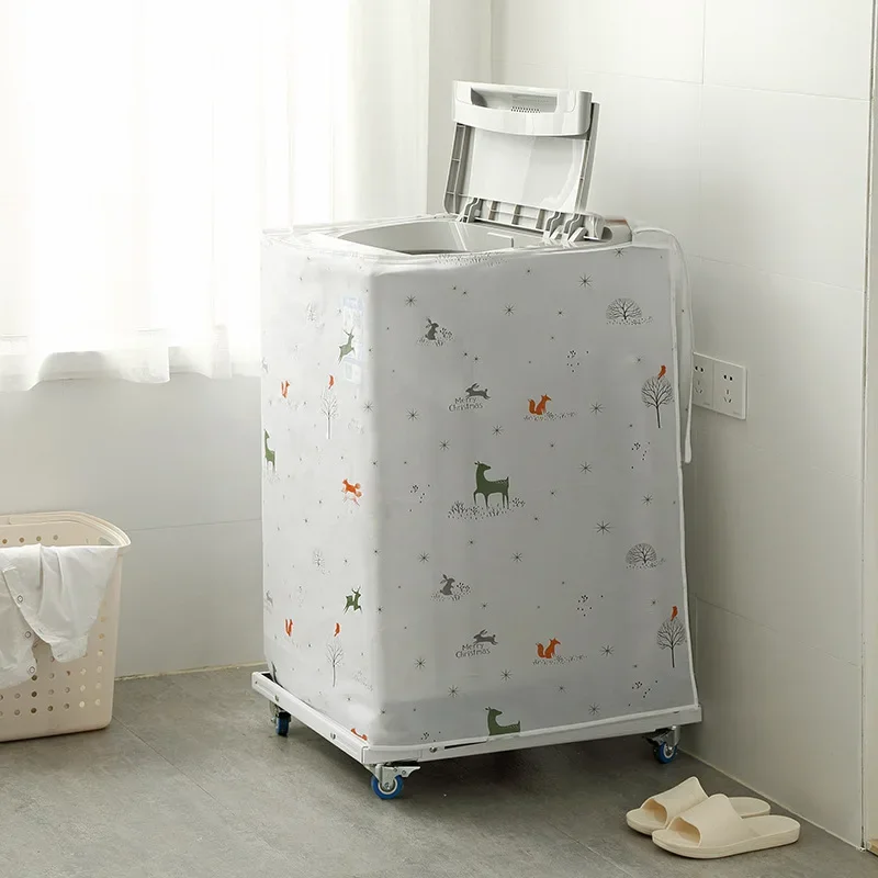 Drum Washing Machine Cover Dust Cover Clean Washing Case Cute Cartoon Dryer For Machine Household Goods