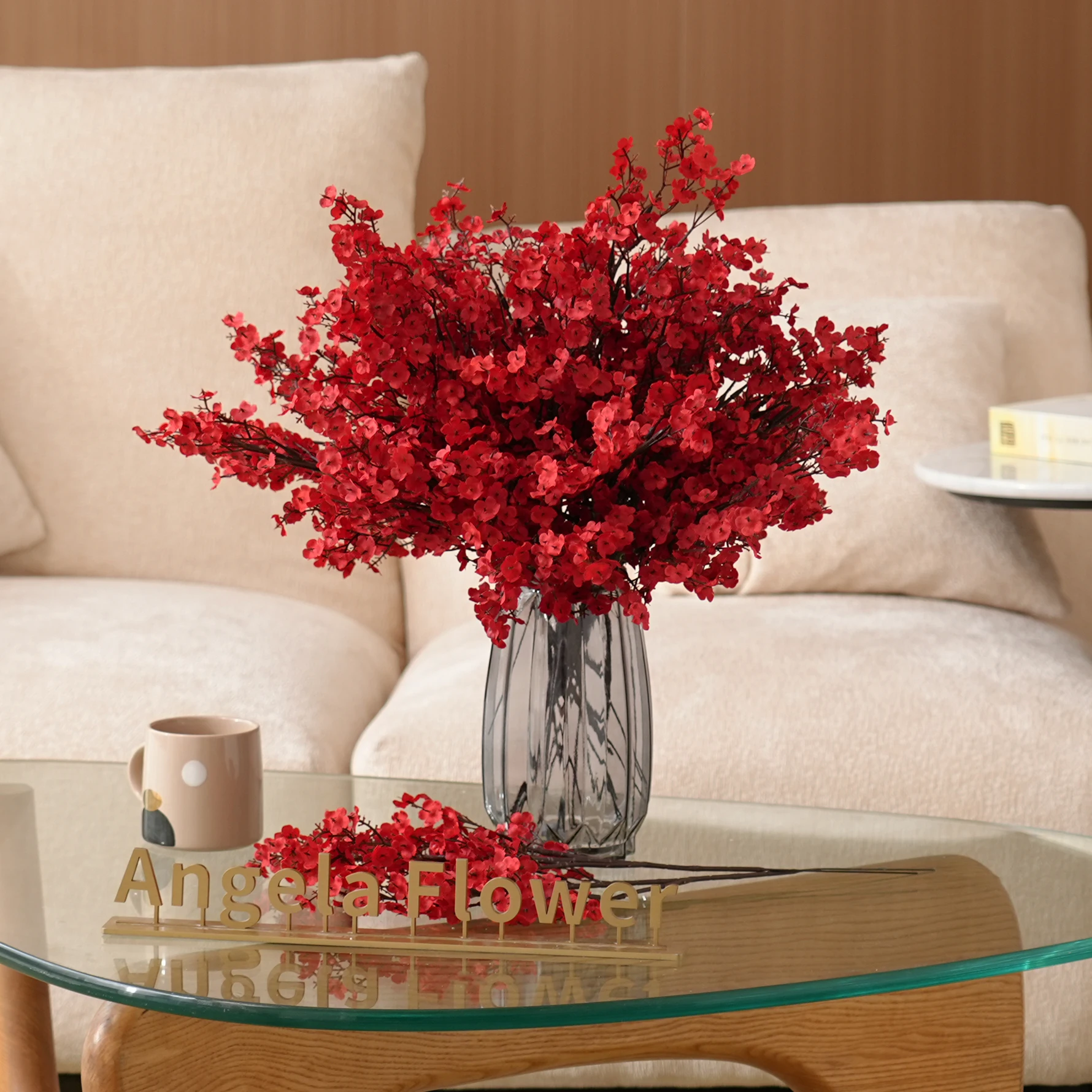 Rami di Fiori di Gypsophila Colorati per Bouquet da Sposa, Decorazioni per Casa e Tavolo, Accessori per Vetrine A3910 - immagine 5