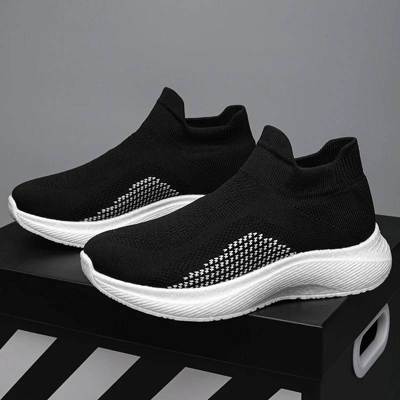 New Comfortable Casual Shoes Couple Unisex Men Women Sock Mouth Walking Sneakers Soft Summer Big Size 35-45 2