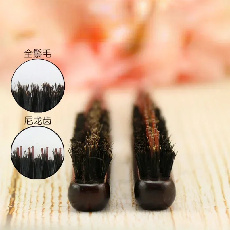Hair Brush Professional Salon Teasing Back Boar Bristle Wood Slim Line Comb Extension Hairdressing Styling Tools DIY