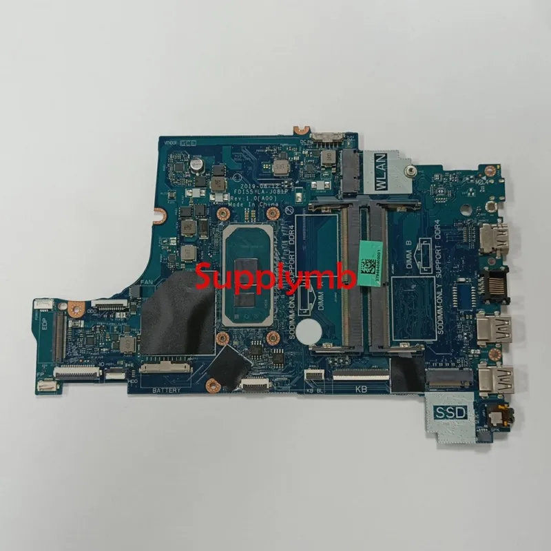 

CN-08JV5F 08JV5F 8JV5F LA-J081P w SRGKL I5-1035G1 CPU for Dell Inspiron 17 3793 15 5593 NoteBook PC Laptop Motherboard Tested