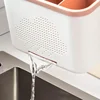 Kitchen Double Layer Drain Chopsticks Cage Multifunction Cutlery Hollow Drainer Storage Rack Knife Holder Tableware Organizer 4