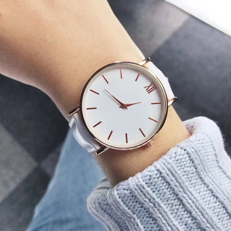 2023 New Simple Watch Women Fashion Watches Casual Leather Band Quartz Wristwatches Ladies Girls Relogio Feminino Montre Femme 4