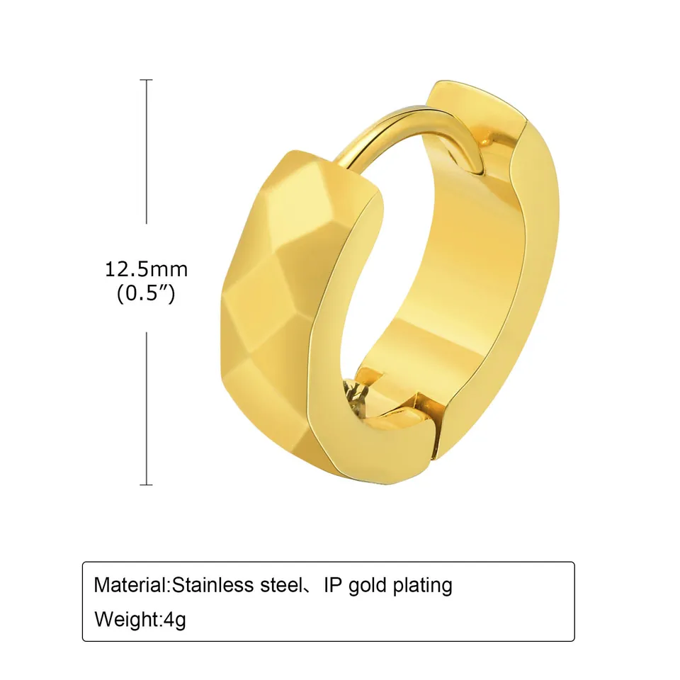 Orecchini Cerchio Uomo Donna Orecchini A Cerchio Huggie Vichingo In Acciaio Inox - Set 2 Pezzi Nero/argento Orecchini Uomo Donna - Foto 5