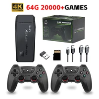 Console de jeu vidéo M8 améliorée 64G 20000 jeux Console de jeu portable rétro contrôleur sans fil Lite 4K bâton de jeu pour cadeaux de noël 1