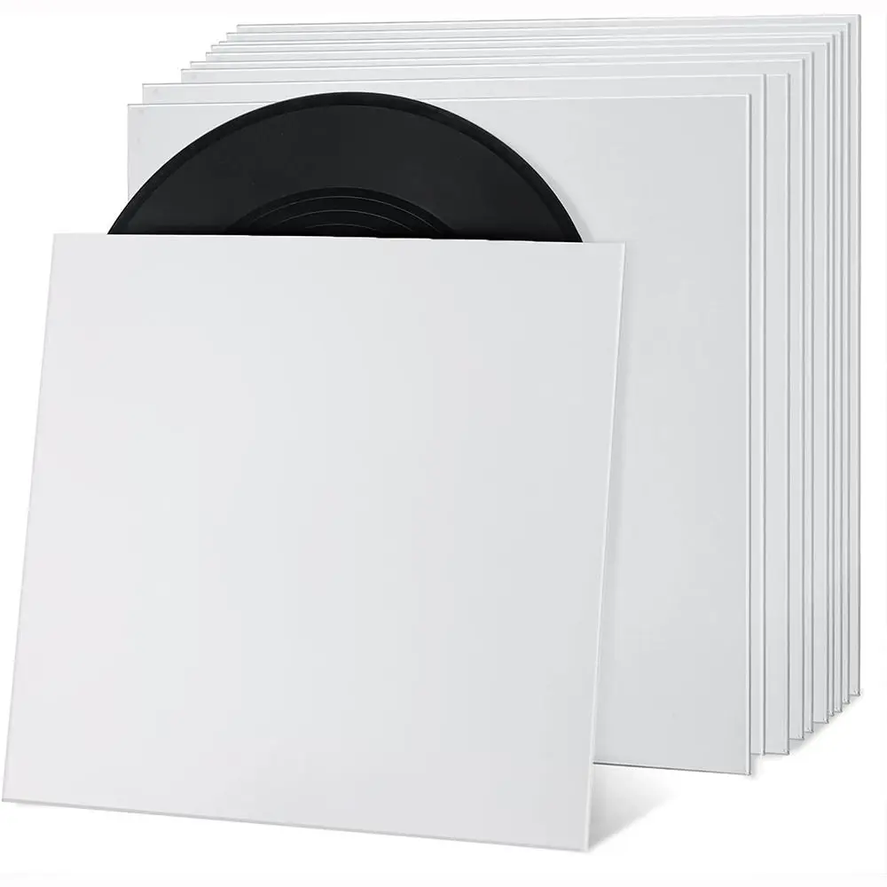 New 12 Inch Vinyl Records Sleeve Square Resealable LP Vinyl Record Cover Outer Record Sleeves