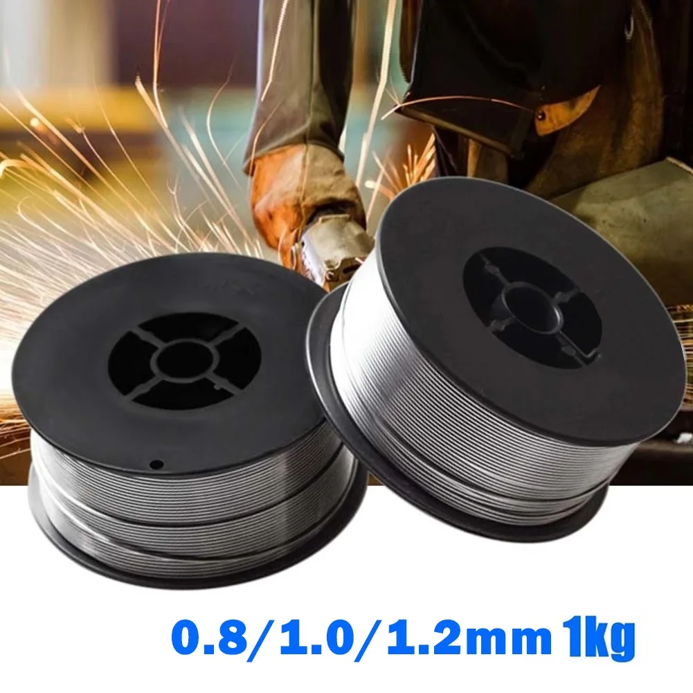 0.8/1/1.2mm Mig Wire Flux Cored Self-Shielded 1kg No Gas Wires Iron Welding Carbon Steel Gas-Less Mig Welder Accessories 50g professional stainless steel solder wire welding wire no gas flux cored welding wire 1 0mm welding accessories gas wire