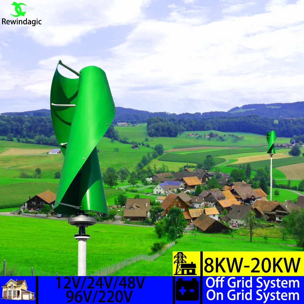 Generatore Di Turbine Eoliche A Energia Libera 10Kw 15Kw 20Kw Mulino A Vento Verticale Con Controller Sul Sistema Di Inverter Di Rete Mulino A Vento V