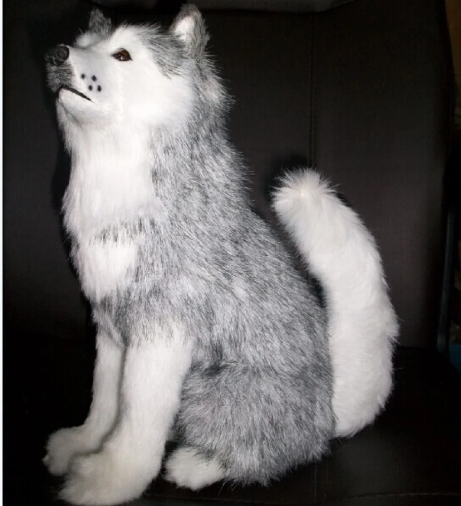 

lovely husky toy simulation sitting husky dog doll birthday gift about 30cm 0766