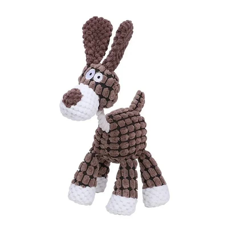 Plush Bite-Resistant Squeaky Corduroy Dog Toy
