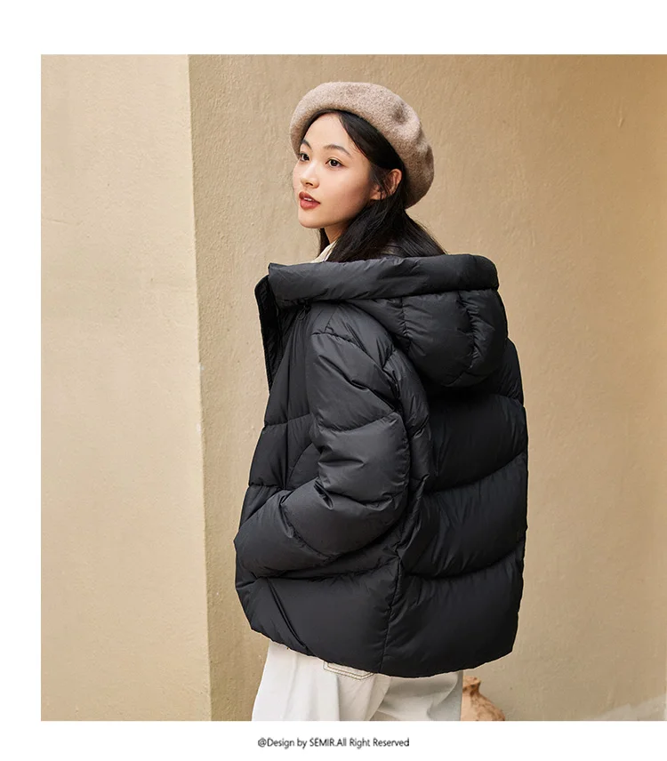 Down Jacket Women Mid-Length Waterproof and Warm Winter Oversize Hooded Versatile Coat