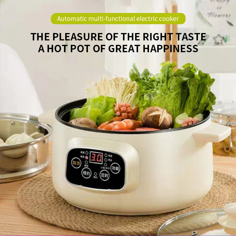 110v intelligent electric Cooking pot Travel electric frying pan Multifunctional electric hot pot portable rice cooker 3