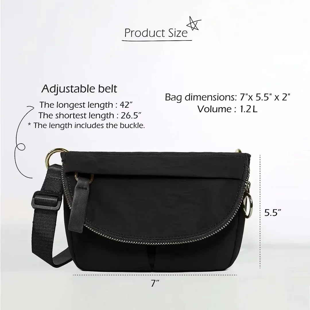 L L Women Everywhere Belt Bag Outdoor Casual Messenger Bags With Metal Logo Travel Sports Fitness Waterproof Crossbody Bags